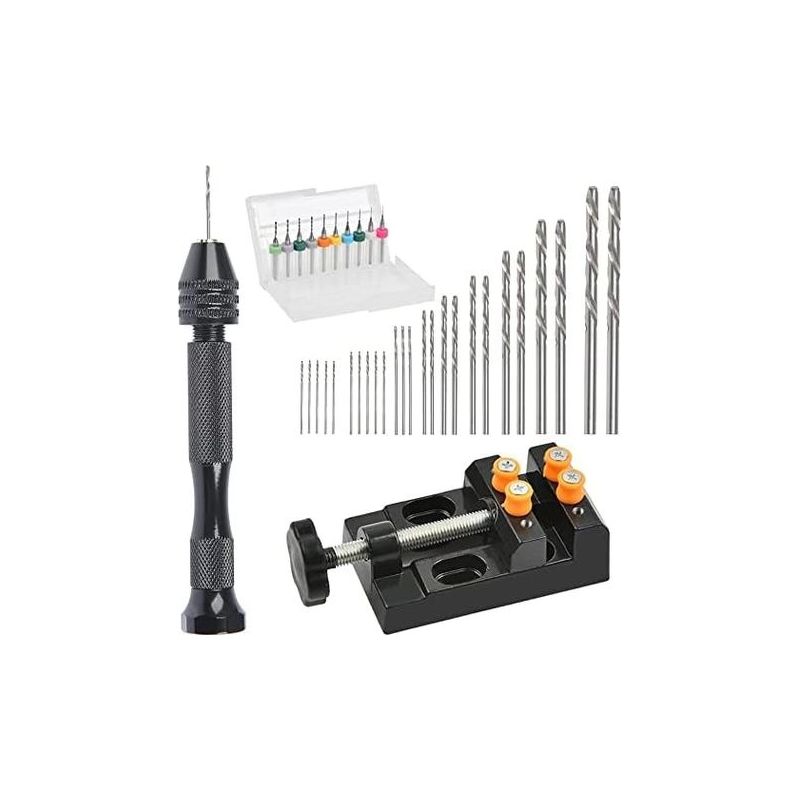 37-teiliges Set Mit Handbetriebenen Mini-bohrern Für Handwerk, Präzise Spiralbohrer Pin