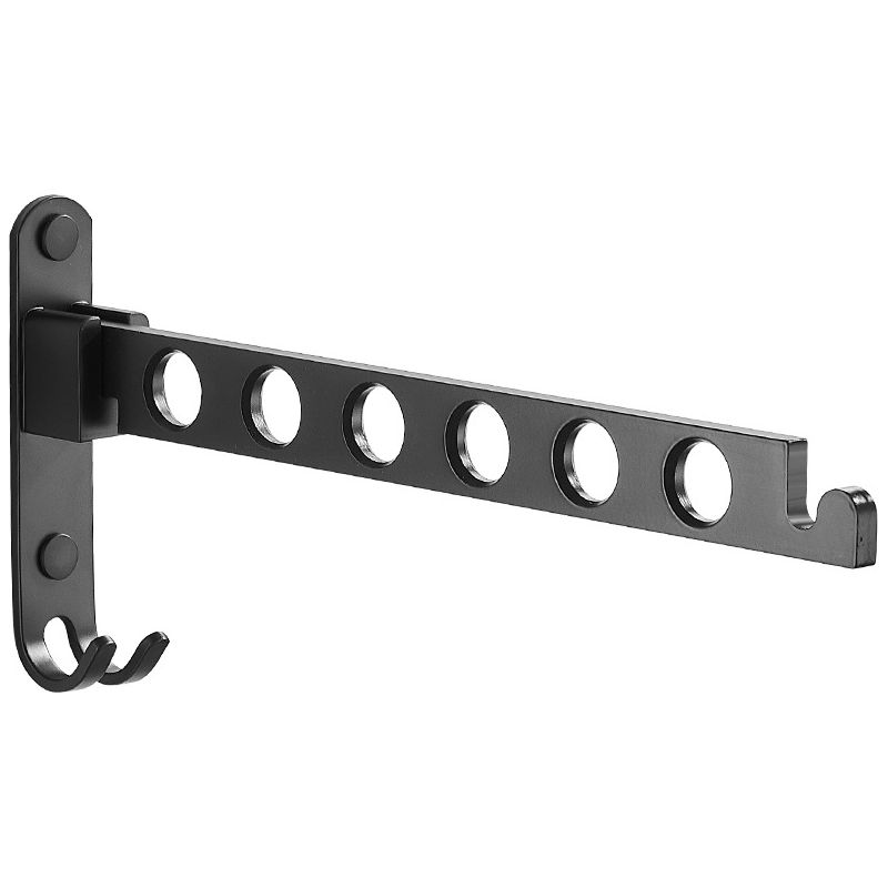 Wandwäscheständer (schwarz), Faltbarer Wandkleiderbügel, Klappbarer Wäschetrockner Mit 90°-drehung Für Balkon, Badezimmer, Waschküche, Hotel
