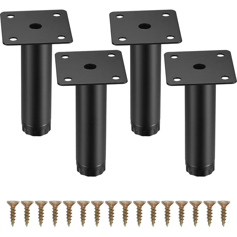 4 Stück Möbelfüße, 10 Cm Verstellbare Möbelfüße, Metall-stützfüße Zur Befestigung Für Möbel/schreibtisch/küche/sofa