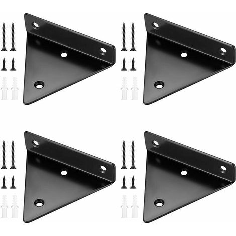 4 Stück Halterungen Für Schwebende Regale, Unsichtbare Dreieckige Wandhalterungen Für Regalböden, Metallene Wandwinkel Für Regale