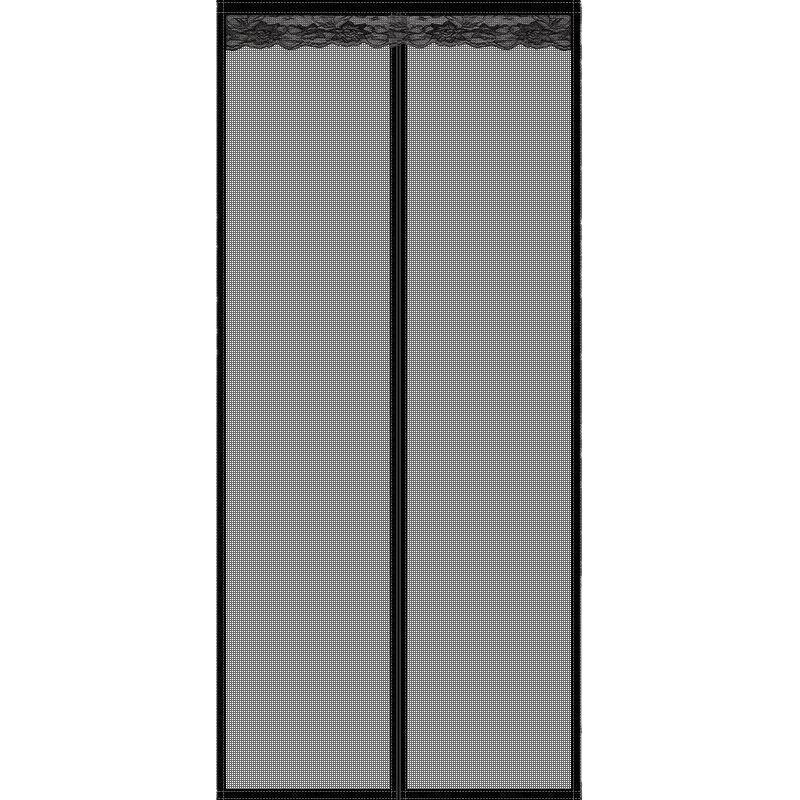 Magnetisches Fliegengitter Für Türen 120 X 220 Cm, Magnetischer Vorhang Mit Ultrafeinem Mesh Und Automatischer Schließfunktion, Geeignet Für Balkon-, Keller- Und Terrassentüren, Schwarz