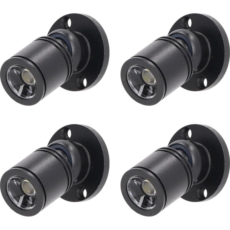 Mini-led-einbauspots, 1w Mit Treiber 100-265v Ac Für Zuhause/weinschrank/schmuckschrank/wohnzimmer/schrank, 4er-pack [energieeffizienzklasse A+], 3000k