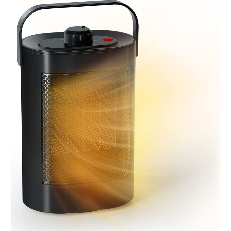 Elektrischer Heizlüfter 1500w, Energiesparender Heizlüfter, Schnelle Erwärmung In 3 Sekunden, Ptc-keramikheizung, 70° Oszillation, Mehrfacher Schutz Für Zuhause Und Büro