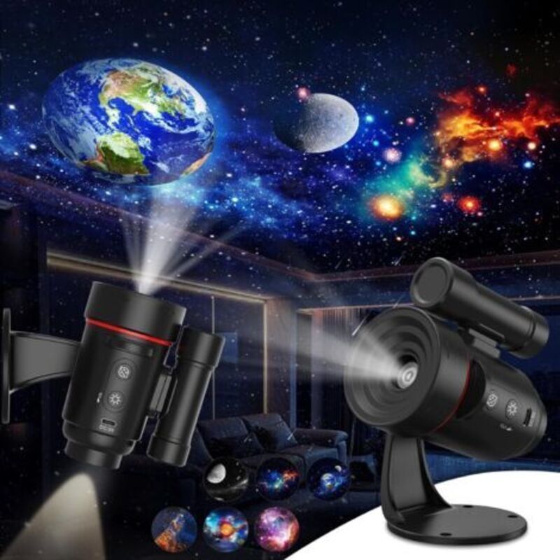 Galaxy Star Projektor, Hd Planetarium Mit 2000 Mah Akku, Decken- Und Wandprojektor, 360° Drehung, Nebelbeleuchtung Für Räume