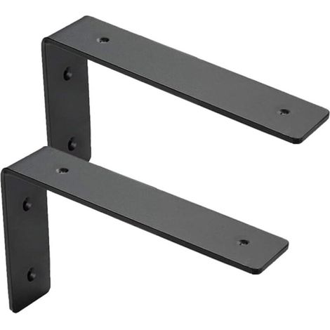 2er-set Wandregalwinkel 15 Cm – Schwere Halterungen Aus 6 Mm Stahl – Einfache Installation – Modernes Design Für Dekorative Aufbewahrung