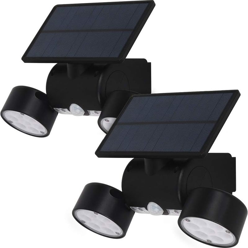 30 Led Solarlampen Für Außenbereich, Wasserdicht Ip65, Solarstrahler Mit Bewegungsmelder, Kabellose Solar-wandleuchte Für Garten, Garage, Hof, Treppe, Terrasse, 2er-pack