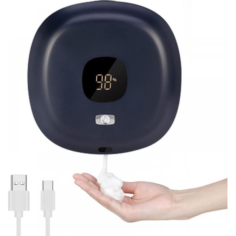 Automatischer Seifenspender, Berührungsloser 300-ml-wandseifenspender, Usb-aufladbarer Seifenspender Für Bad, Küche, Büro, Schule (dunkelblau)