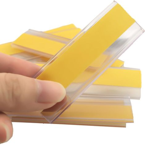 150 Transparente Kunststoff-klebeetiketten, 7,6 X 2,5 Cm, Für Supermarktregale Und Bibliotheken