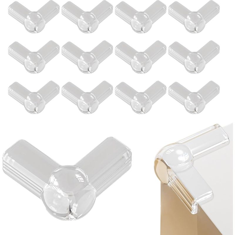 Protege Coin De Table Bebe 12 Pièces Transparent Coussin D'Air Silicone Forme L Coin De Table Protection Bebe Pour Sécurité Meubles