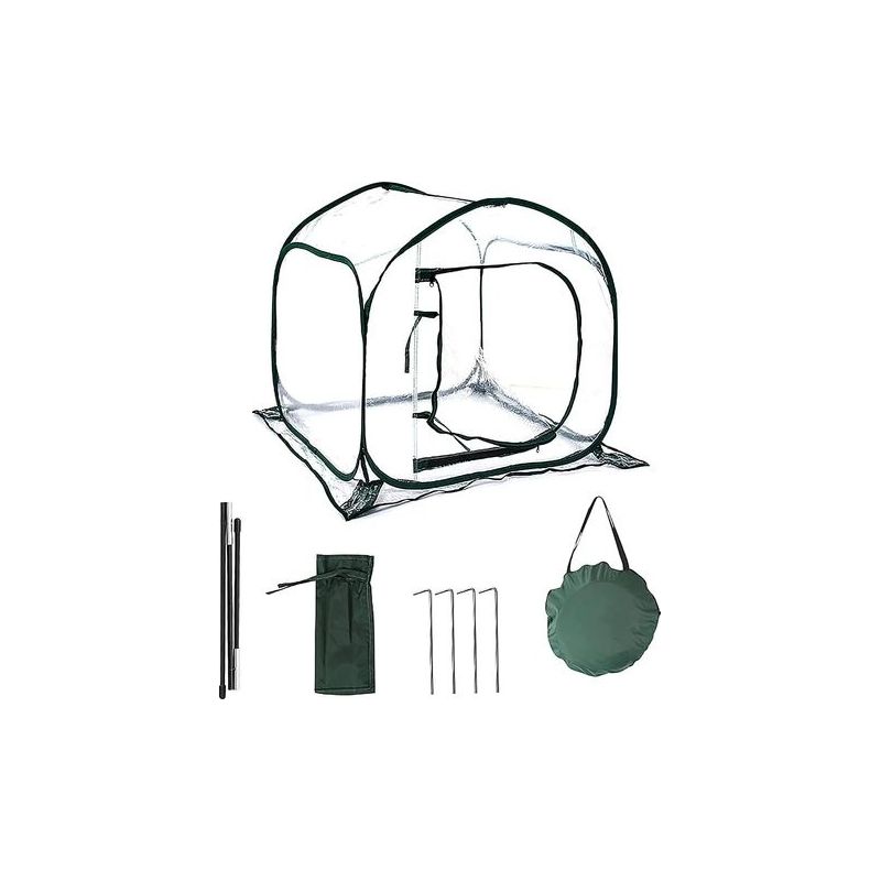 Mini-serre Pop-up-gewächshaus, Pvc-abdeckung Für Innen- Und Außengewächshäuser, Tragbarer Kleiner Blumenschutz Für Den Garten - 80 X 80 X 80 Cm
