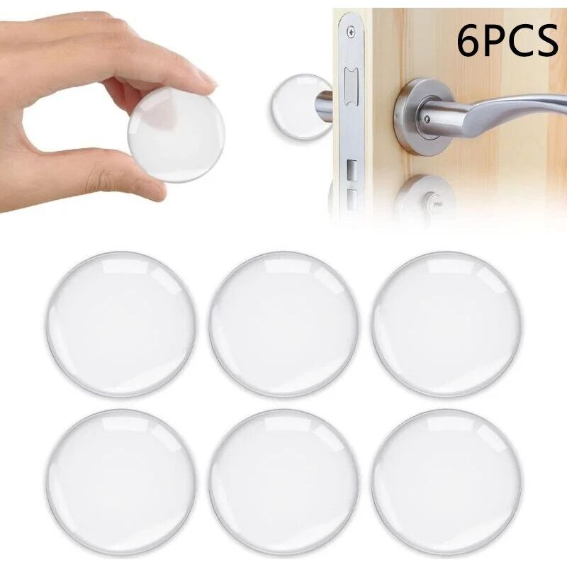 Selbstklebende Silikon-türstopper Für Die Wand – 6er-pack – Langlebiger Wandschutz Für Küche Und Büro – Einfache Installation