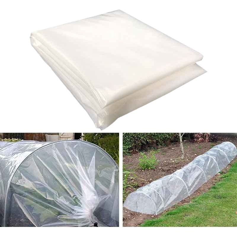 2 X 3 M Hochfeste Polyethylenfolie, Extra Dick, Klar, Gartenabdeckplane, Gewächshausfolie Aus Polyethylen Für Die Gartenisolierung, 1000 G