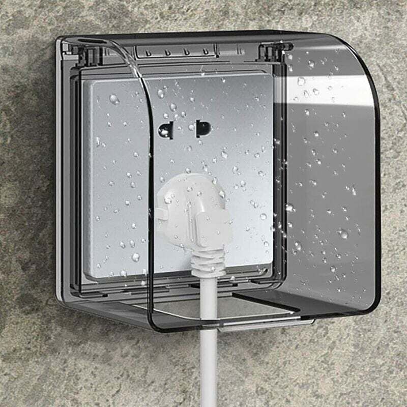 Wasserdichte Schutzabdeckung Für Steckdose 122×108×73 Mm – Kindersicherer Deckel Mit Auslass – Für Feuchte Außenbereiche