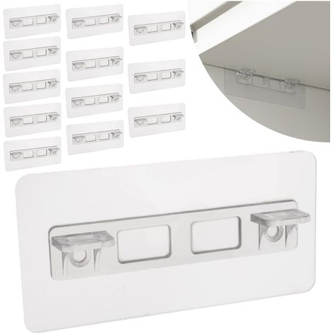 12er-pack Selbstklebender Regalstützen Ohne Bohren Für Küchenschränke, Bücherregale, Schränke, Bodentrenner (2 Stützen)