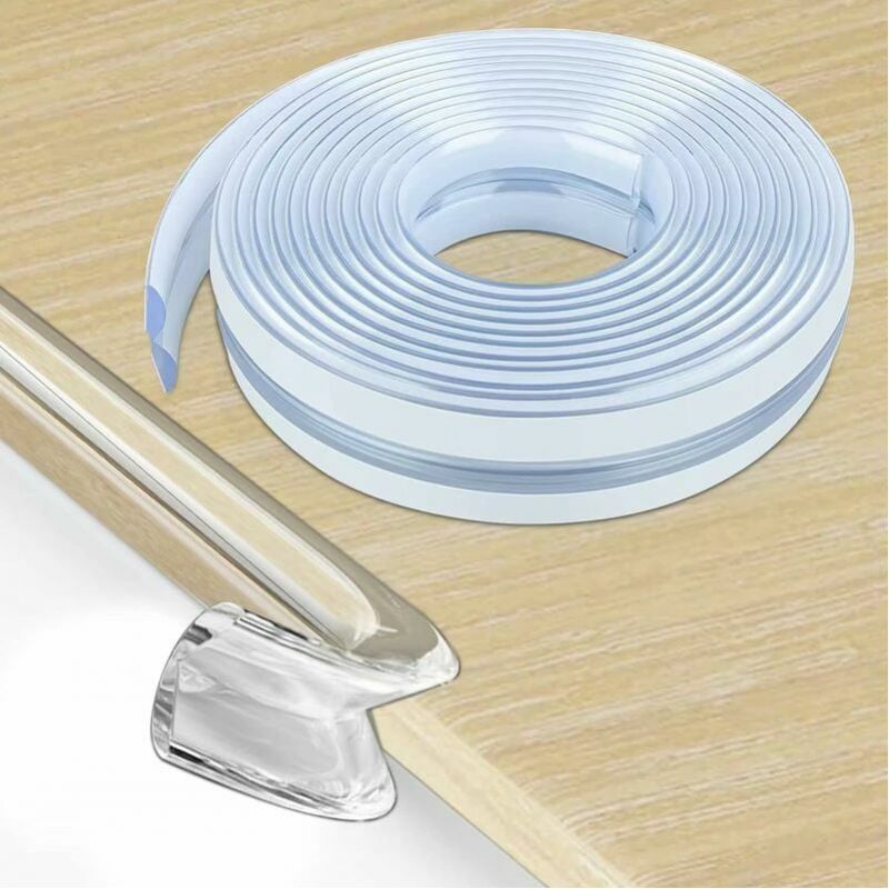 Silikon-tischkantenschutz Für Babys, 6m Selbstklebender Transparenter Möbelschutz, Kanten- Und Eckenschutz Für Schränke Zur Babysicherheit Im Haushalt (6m×breite 1,5cm)