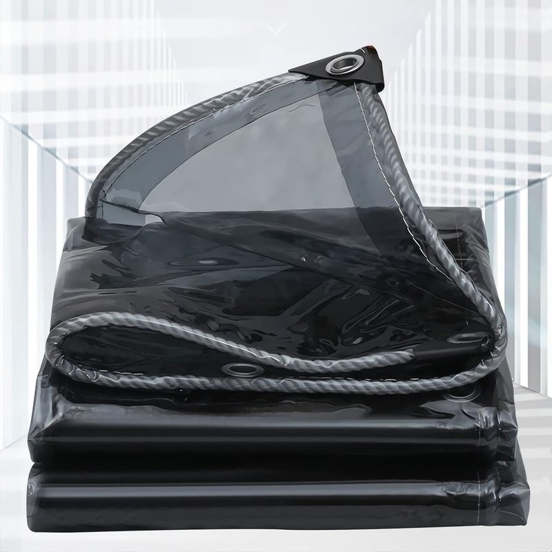 Gewächshausplane, Schwarz Transparent Aus Polyethylen, Reißfeste Schutzplane, Wasserdichte Plane, 0,35 Mm Dick (2x3 M)