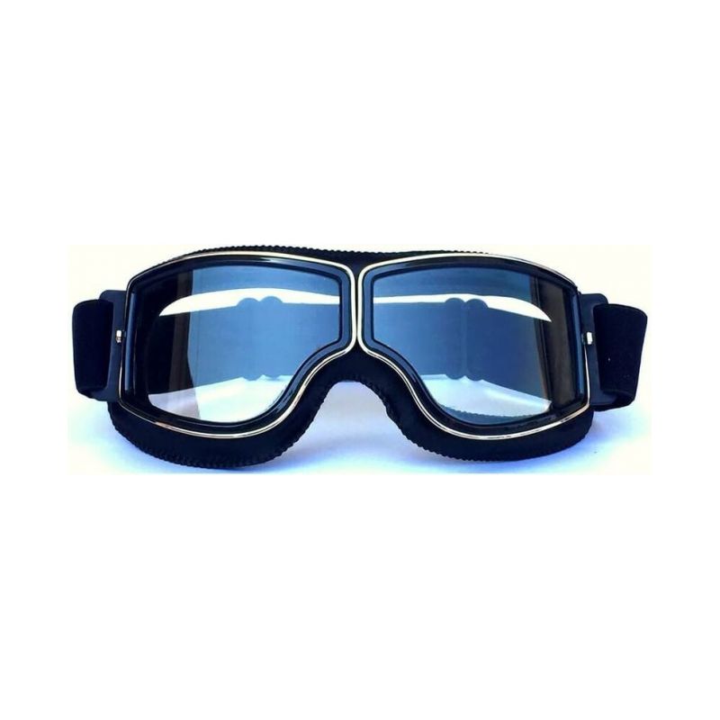 (schwarzer Rahmen + Klare Linse) Motorradbrille Und Jet-brille, Schutzbrille, Motorradmaske 18x8cm