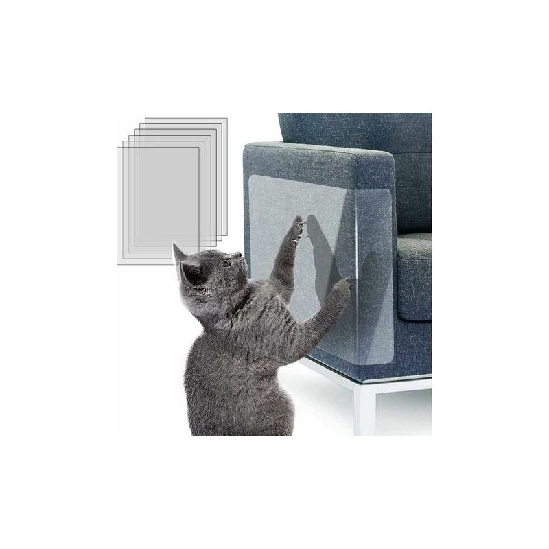 Kratzschutz Für Katzen, Selbstklebende Anti-krallen-schoner, Kratzschutz Für Sofas, Anti-kratz-schutz Für Möbel, Sofa, Tisch Und Tür, 6 Stück