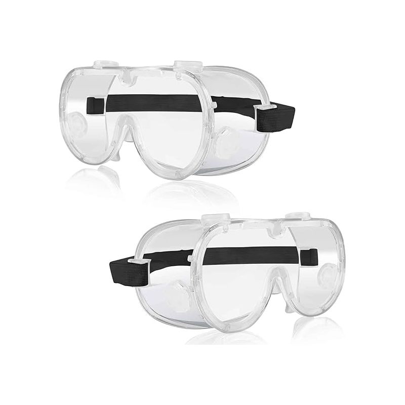2 Stück Schutzbrille Mit Gesichtsschutz, Schutzbrillen, Material Aus Pc+kunststoff, Spritz- Und Sandgeschützt, Für Dekoration, Labore, Pharmazeutische Industrie