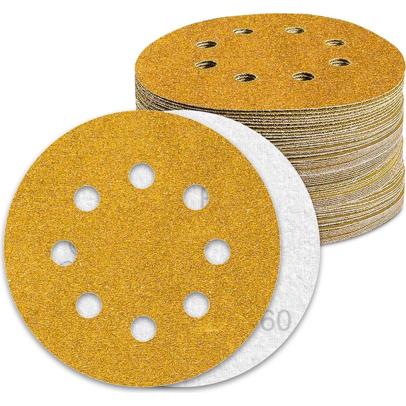 Schleifscheiben 125mm Korn 60 Schleifpapier 100 Stück Schleifscheiben Für Exzenterschleifer Sandpapier