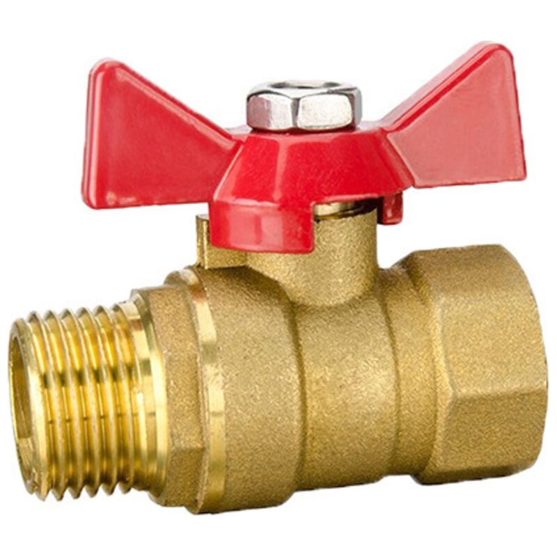 Kugelhahn Mit Außengewinde/innengewinde, Schmetterlingsgriff, Optimaler Wasserdurchfluss, Vollbohrung, Verstärkte Abdichtung Und Erleichterte Wartung Durch Doppelte Sicherheit, O-ring Und Stopfbuchse