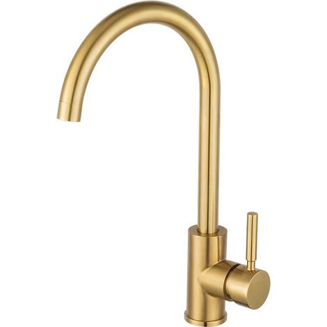 Goldene Küchenarmatur, Edelstahl-waschbeckenarmatur, Moderne Messingarmatur Für Küche Oder Bad, Waschbeckenarmatur (schlauch Nicht Enthalten)