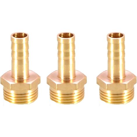 3er-set Gewinkelter Messing-schlauchverbinder 8 Mm Auf Bsp-außengewinde, Schlauchadapter