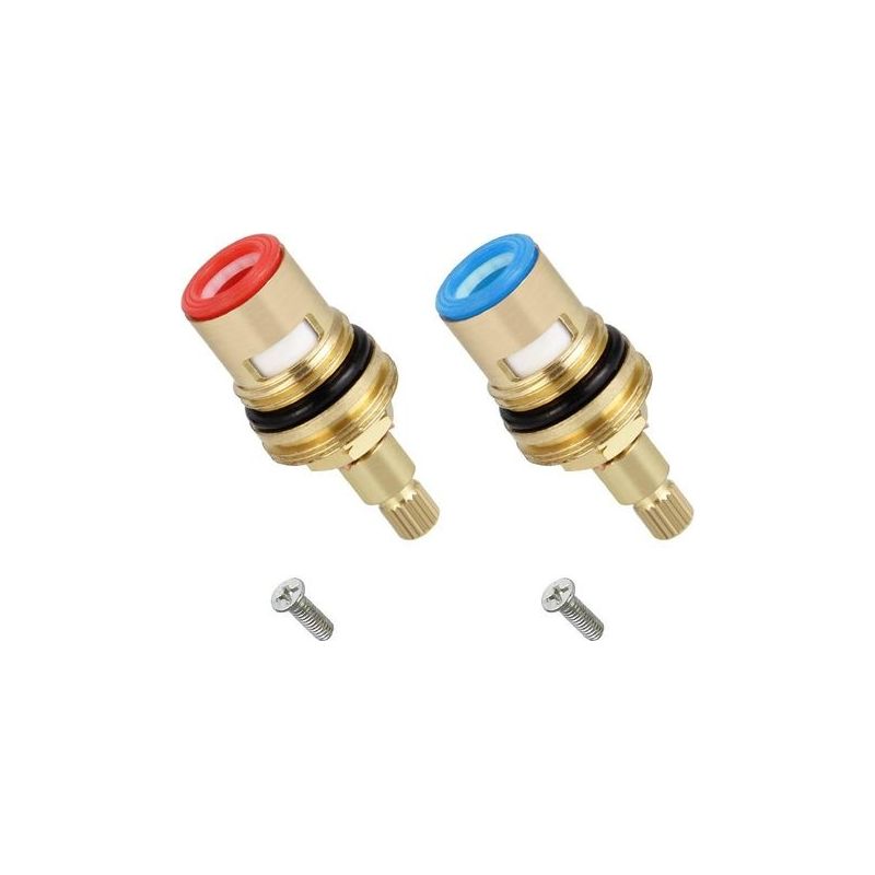 2 Stück Keramik-ventileinsatz, Decareta 1/2" Keramikpatronen, Universelle Ersatzteile Für Messinghähne, 20 Zähne X 53 Mm, Ersatz Für Küche Und Bad (warm Und Kalt)
