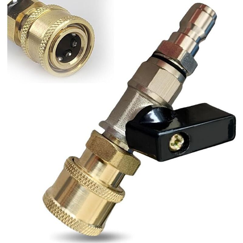 Absperrventil Für Druckluft, 1/4 Zoll Kompressoranschluss, Druckluft-absperrhahn, Schnellkupplung Für Druckluft Zur Sprühdüse Und Reinigung, Für Werkstätten Und Autoreparaturen