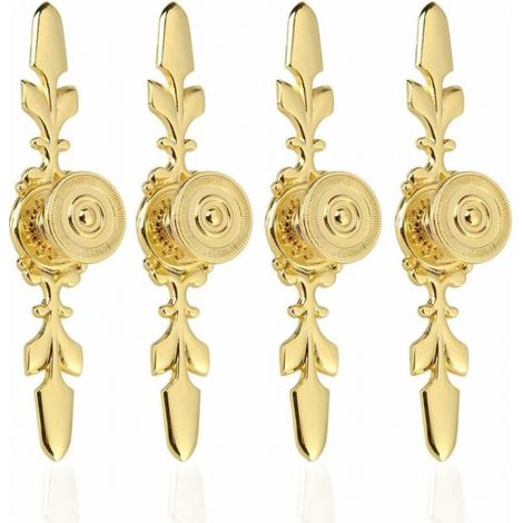 4 Stück (gold) Vintage-schubladengriffe Aus Zinklegierung, Möbelknöpfe Für Schubladen, Schränke Und Kleiderschränke Mit Schrauben, Wohndekoration