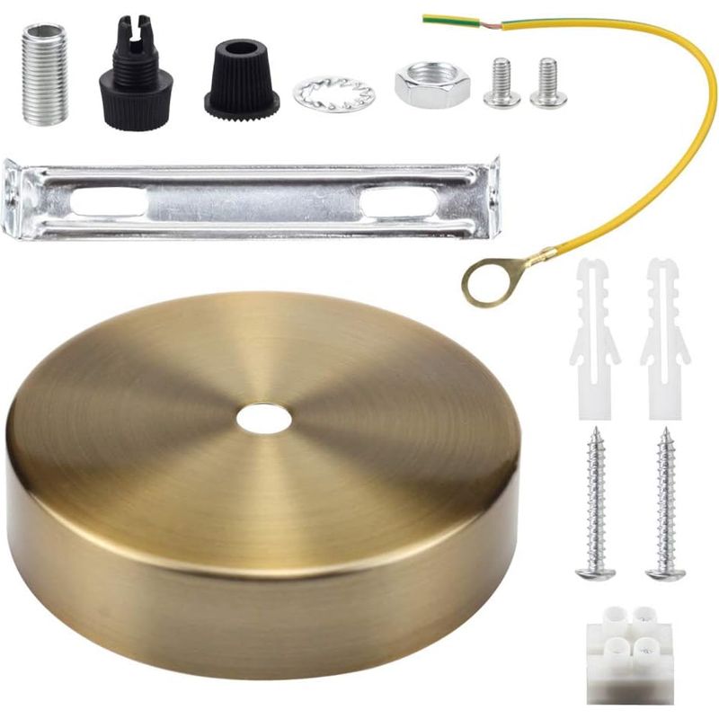 Deckenrose Pendelleuchten-kabelhalterung, Klemmplatte Für Leuchten, 100mm, Mehrfarbige Aufhängung Wählen, Komplette Sets In Gold