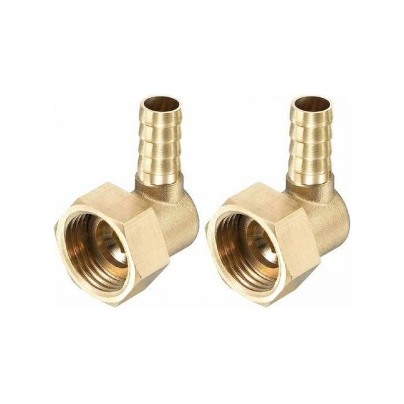 Gerader Messing-schlauchanschluss, 10 Mm X G1/2, Weiblicher Schlauchverbinder Mit Drehbarer Überwurfmutter Für Wasser, Kraftstoff, Luft, 2er-pack