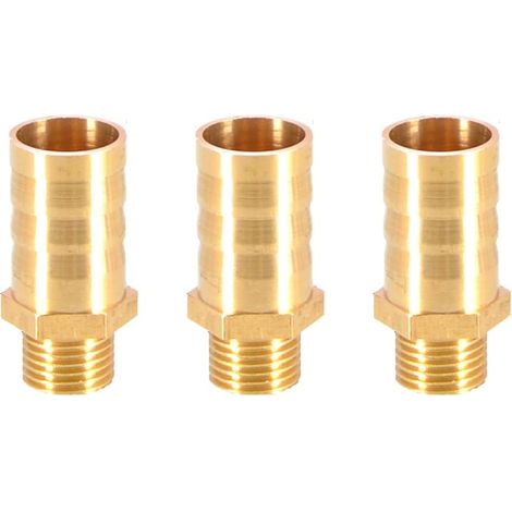 3er-set Messing-schlauchverbinder, Kupplung 16 Mm Auf 1/4" Außengewinde Bsp, Schlauchtülle Adapter