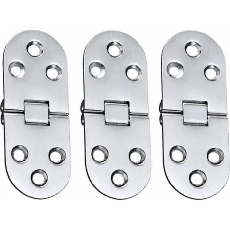 3 Stück Edelstahl-tischscharniere, Klappscharniere Für Türen, Faltbare Tischscharniere, Legierung-flip-scharniere Für Schubladen, Tische, Schreibtische Und Nähmaschinen, Silber