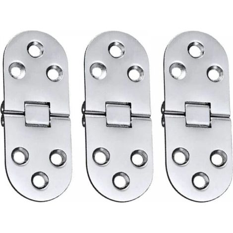 3er-set Tischscharniere Aus Edelstahl (silber), Klappbare Scharniere Für Falttüren, Geeignet Für Schubladen, Tische, Schreibtische Und Nähmaschinen, Silber