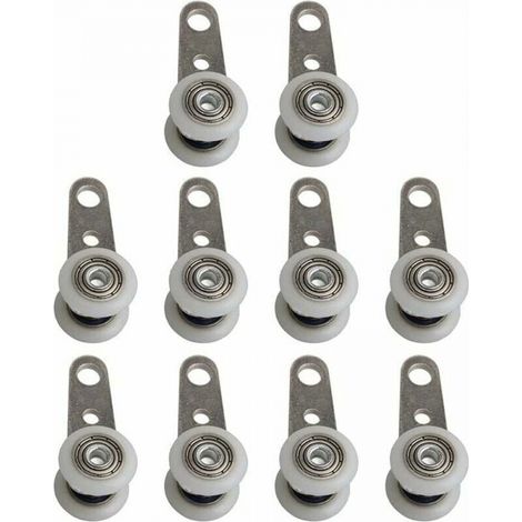 10er-set Rollen Für Glasfronten Oder Schiebetüren – Aus Metall Und Kunststoff – 4 X 1,9 Cm