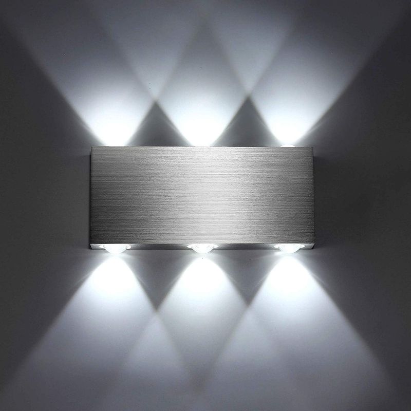 Led-wandleuchte 18 W – Moderne Quadratische Aluminium-leuchte Mit Auf- Und Abstrahlung, Ideal Für Schlafzimmer Und Büros (kaltweiß)