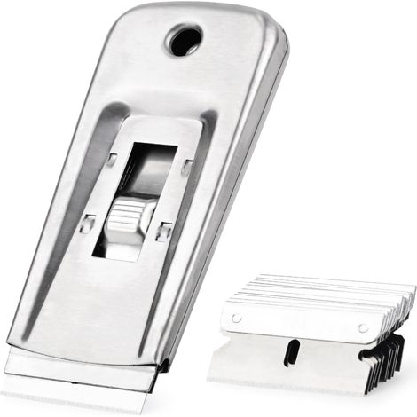 Metall-schaber, Glas-keramik-kochfeld-schaber Mit 10 Metallklingen, Zum Entfernen Von Aufklebern, Kleberesten, Abziehbildern Und Mehr