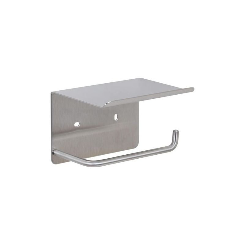 Toilettenpapierhalter Mit Klebetablett, Bohrungsloser Edelstahl Sus 304 Rollenhalter, Selbstklebender Wand-toilettenpapierabroller Für Badezimmer, Silber