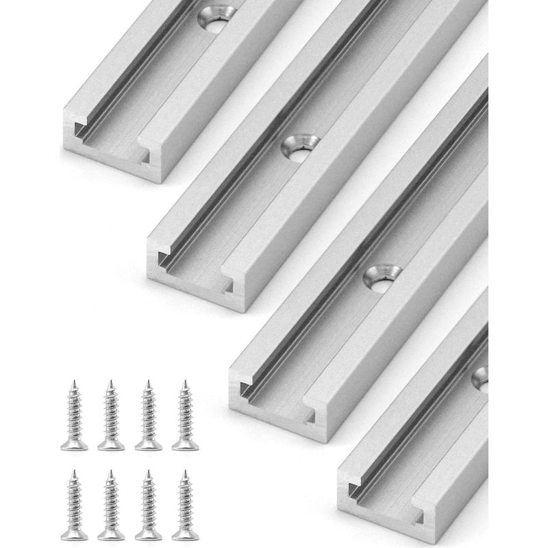 4 Stück T-nut-schienen Aus Aluminium, 300 Mm, Gehrungsschiene Für Tischsäge, Oberfräse Und Holzbearbeitungswerkzeuge