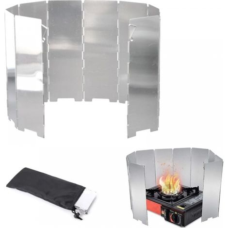Ultraleichter, Faltbarer Aluminium-windschutz Für Kocher, 10 Platten, Tragbarer Camping-windschutz, Faltbarer Outdoor-windschutz Für Camping, Wandern, Picknick Und Gaskocher