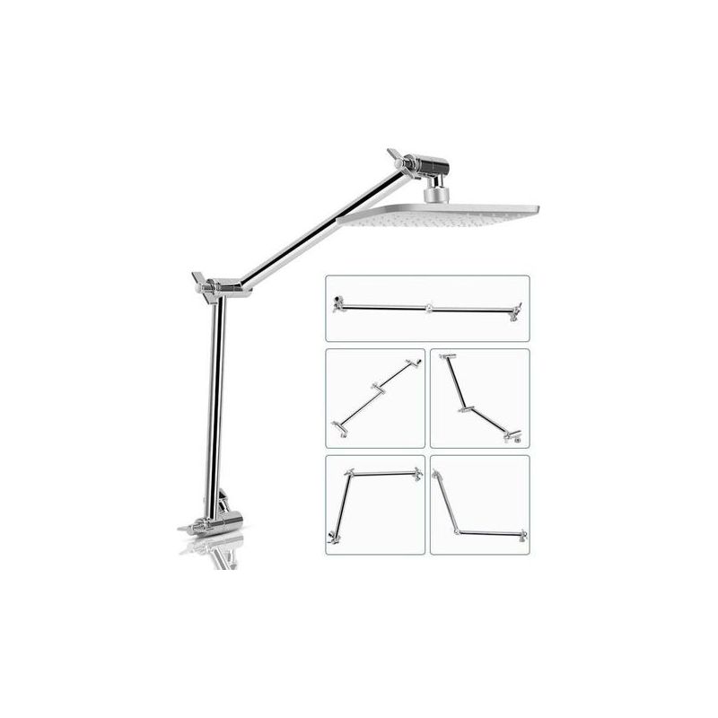 Duscharm, Edelstahl Duschverlängerung Zubehör Für Duschschlauch Verlängerungsrohr Duschkopfhalter (silber)