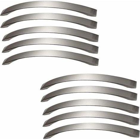 10er-pack Küchenmöbelgriffe - Chrom - Türgriff Aus Gebürstetem Nickel, Küchengriff Aus Edelstahl, Lochabstand 160 Mm