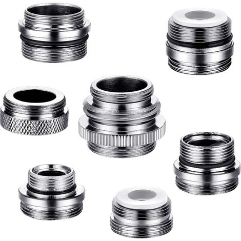 7-teiliges Hahnadapter-set, Messing-belüfteradapter Für Küchenspüle, Männlicher/weiblicher Hahnadapter Zum Anschluss Eines Gartenschlauchs, Wasserfilter