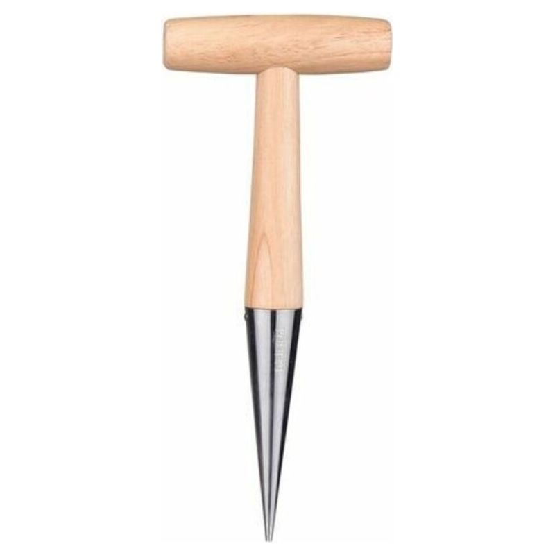 Zwiebelpflanzer Mit Stahlspitze, 28 Cm – Handpflanzer Mit Robustem Holzgriff – Gartenwerkzeug Lo-ron