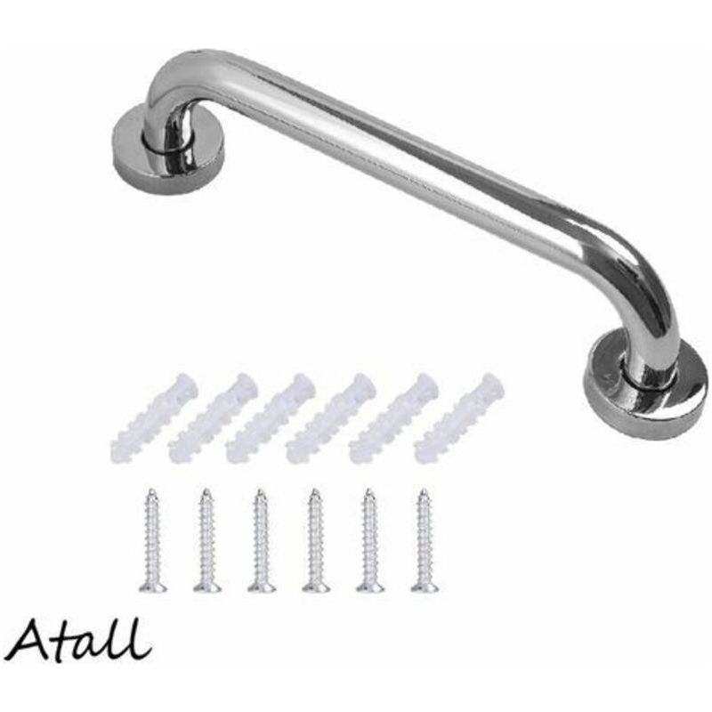 Robuste Wandmontierte Edelstahl-handlaufstange, Haltegriff Für Badewanne, Badezimmer Und Wc, Sicherheitsgriff Für Menschen Mit Behinderungen, Senioren Und Kinder (30 Cm)