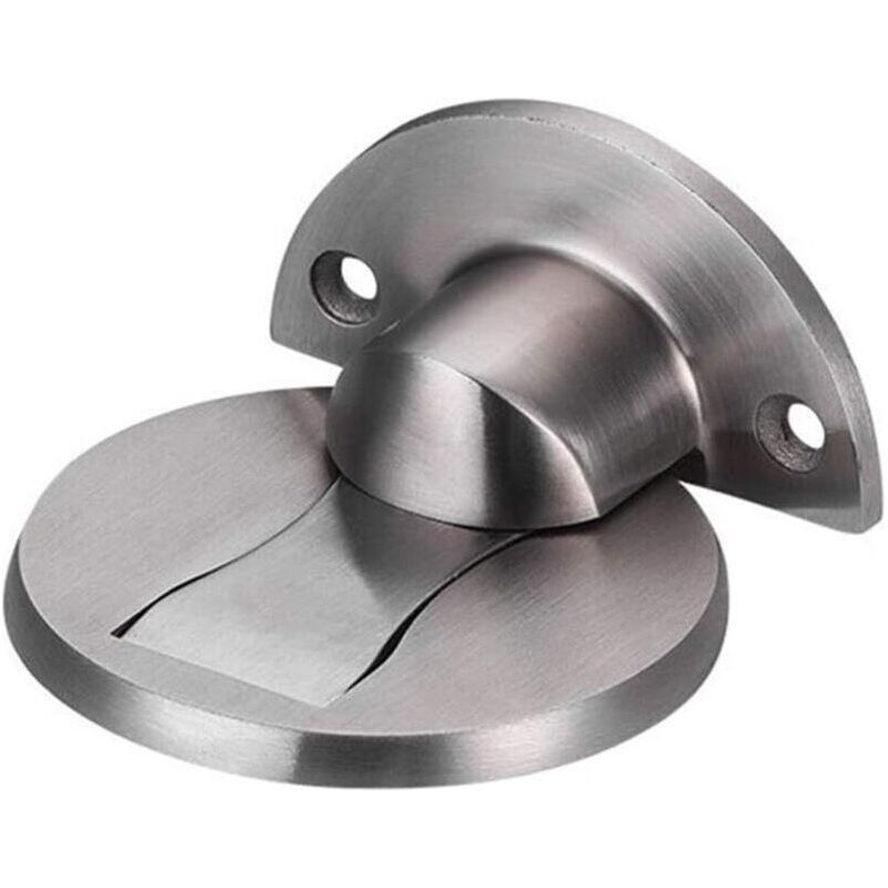 Magnetischer Türstopper Aus Edelstahl 304, Türhalter Für Büro, Restaurant, Hotel Und Zuhause – Gebürstetes Silber