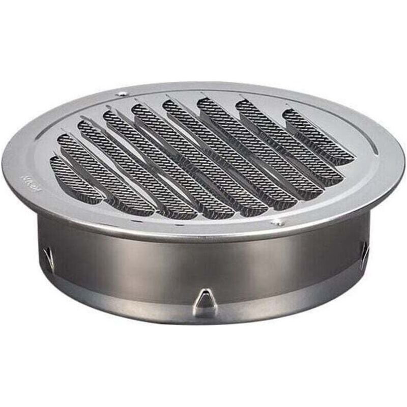 Rundes Edelstahl-lüftungsgitter 145 Mm – Einfache Installation Ohne Schrauben – Wetterfest – Für Küche Und Badezimmer