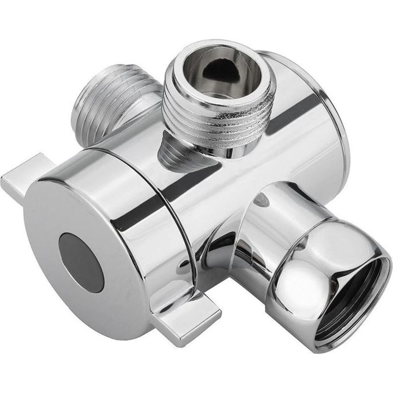 3-wege-duschverteiler-umleitventil, Verstellbarer Multifunktions-schalteradapter G1/2" Für Toiletten-bidet Oder Duschkopf, Silber