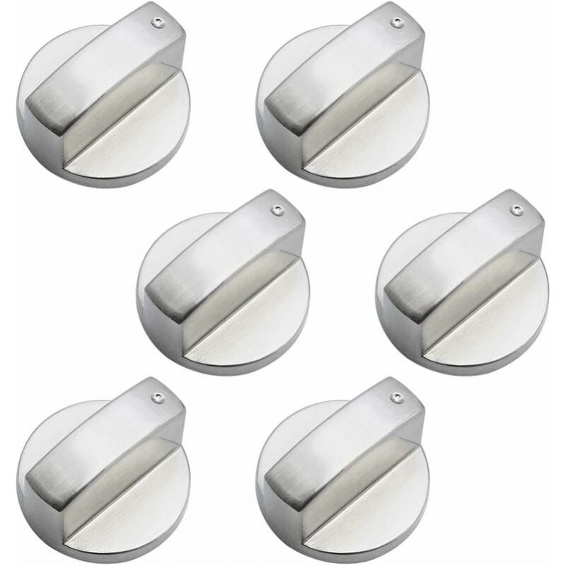 6 Stück Universelle Metall-bedienknöpfe, 6 Mm Gasherd-knöpfe, Universelle Steuerknöpfe Für Gasherd, Herd Und Kochfeld